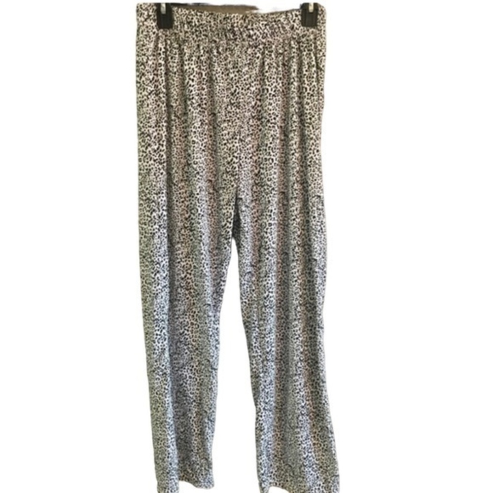 Mayfair- black and White leopard print pajama pj lounge Pants. Size- M